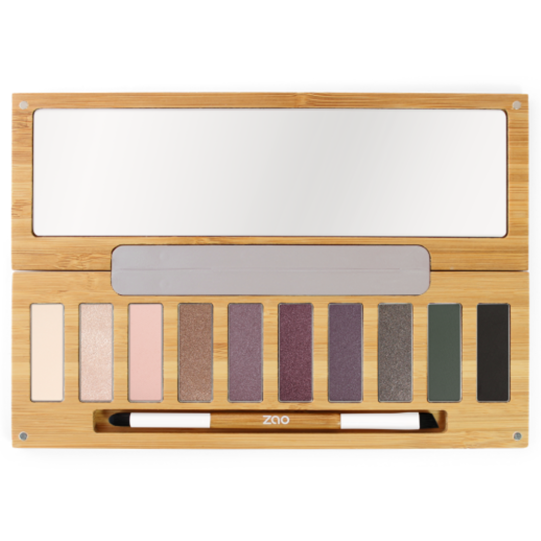 Bamboo Vegan Eyeshadow Palette 10 Shades - Zao Makeup - Product Image